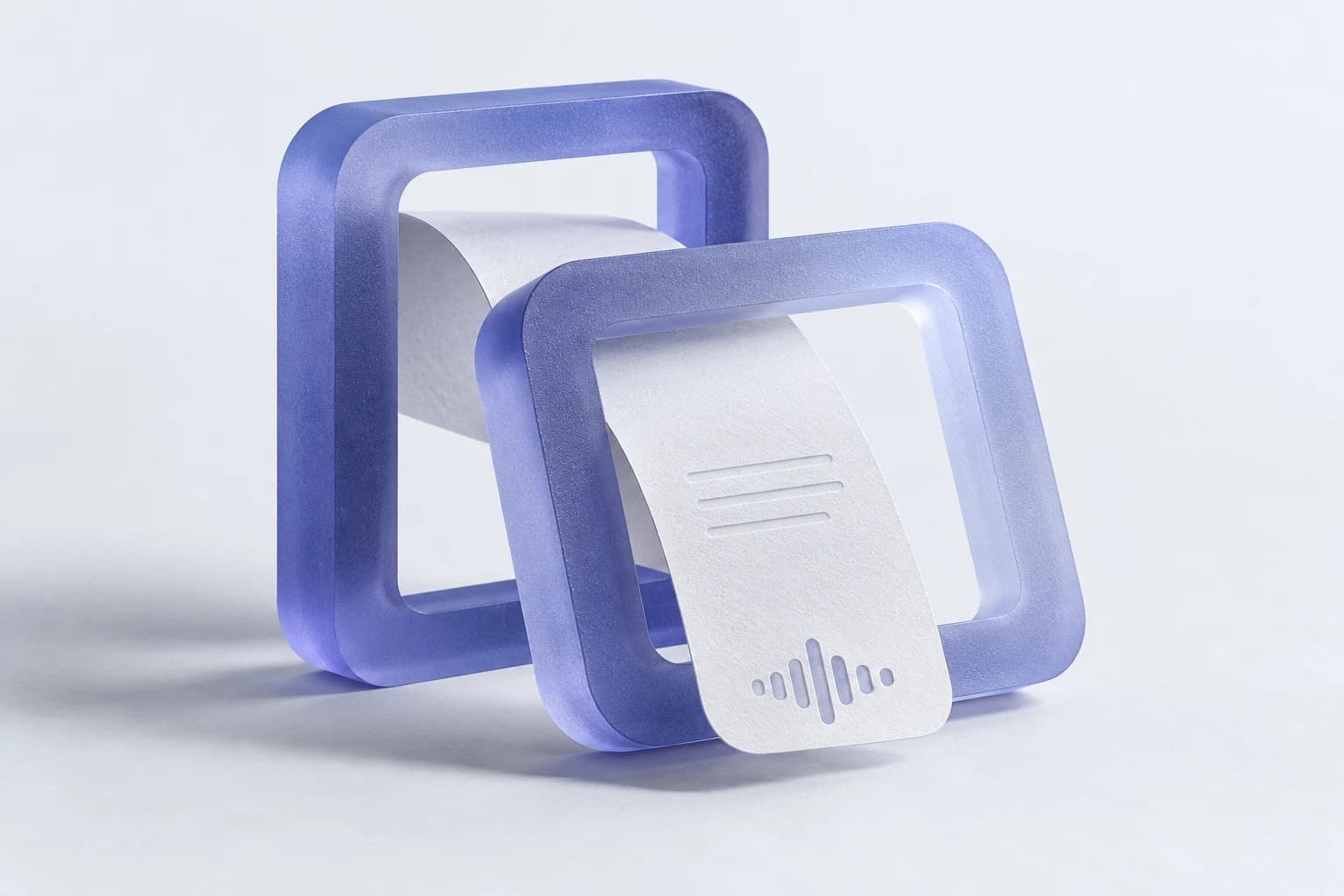 A sculptural study of overlapping capture frames